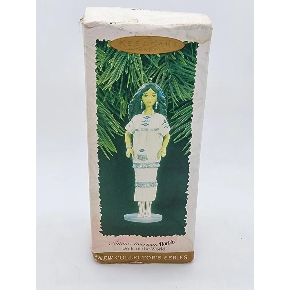 Hallmark 1996 Native American Barbie Dolls of the World Keepsake Ornament